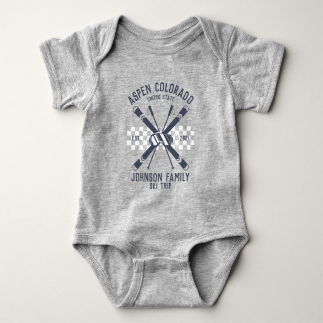 Matchning av anpassningsbar Family Friends Ski Res T Shirt (Framsida)
