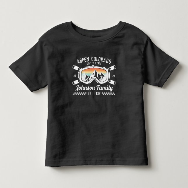 Matchning av anpassningsbar Family Friends Ski Res T Shirt (Framsida)