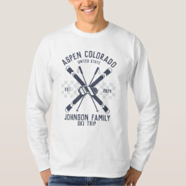 Matchning av anpassningsbar Family Friends Ski Res T Shirt