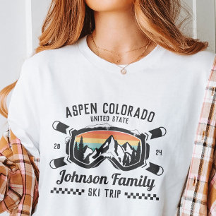 Matchning av anpassningsbar Family Friends Ski Res T Shirt
