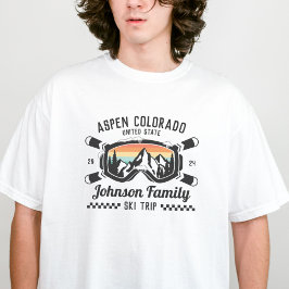 Matchning av anpassningsbar Family Friends Ski Res T Shirt