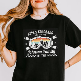 Matchning av anpassningsbar Family Friends Ski Res T Shirt