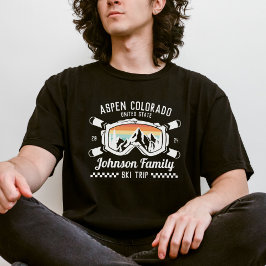 Matchning av anpassningsbar Family Friends Ski Res T Shirt