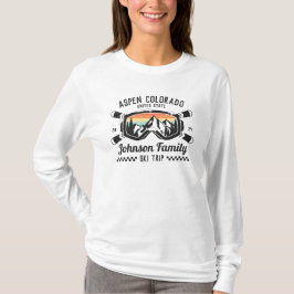 Matchning av anpassningsbar Family Friends Ski Res T Shirt