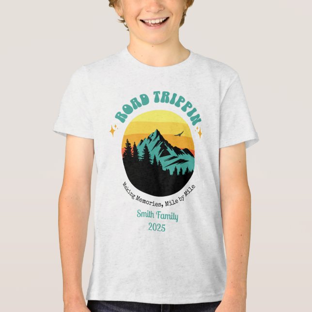 Matchning av anpassningsbar Family Vacation Road u T Shirt (Framsida)