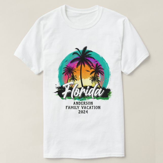 Matchning av anpassningsbar Florida Family Vacatio T Shirt (Design framsida)