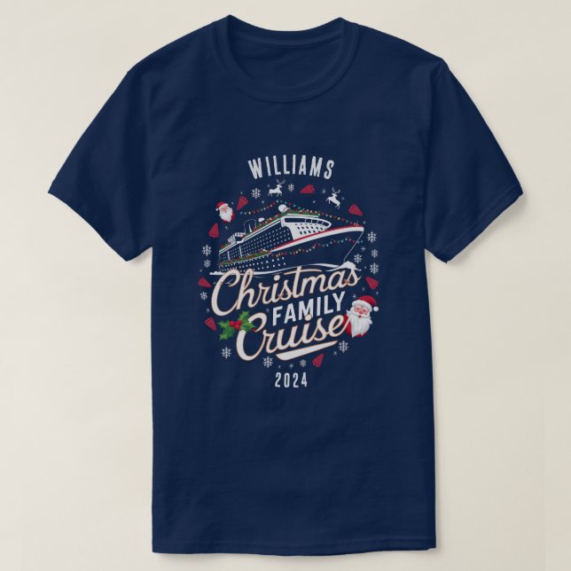 Matchning av anpassningsbar Julfamiljen Cruise Gro T Shirt (Design framsida)