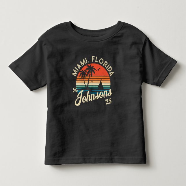 Matchning av anpassningsbar Retro Sunset Family Be T Shirt (Framsida)
