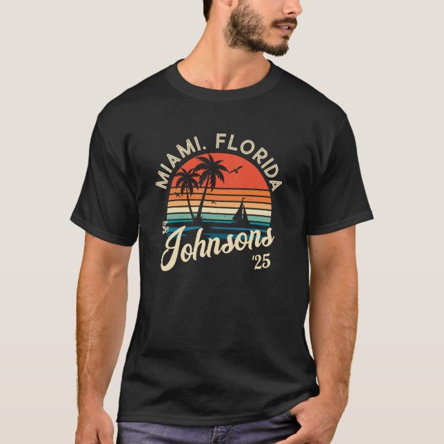 Matchning av anpassningsbar Retro Sunset Family Be T Shirt (Framsida)