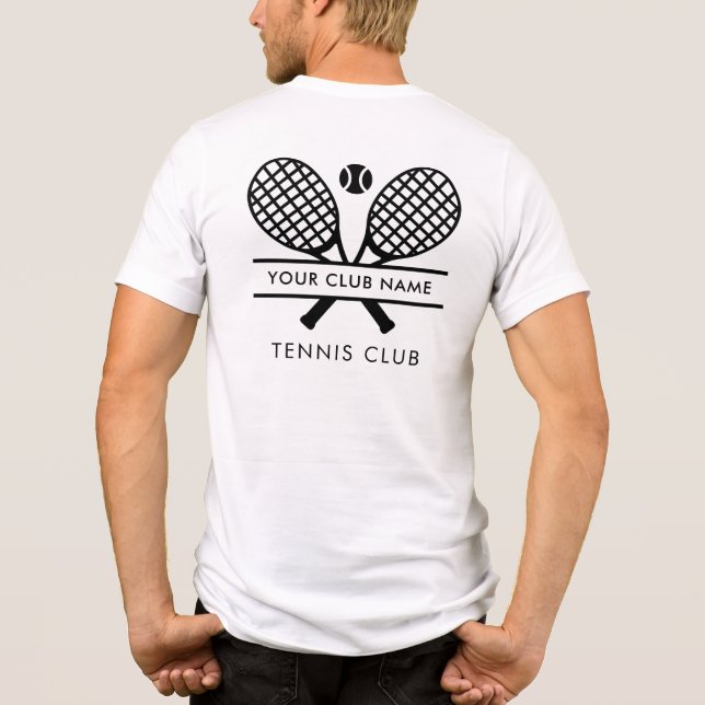 Matchning av anpassningsbar Tennis Klubb Namn Team T Shirt (Baksida)