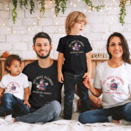 Matchning av anpassningsbarnas julfamiljsbussbyte t shirt