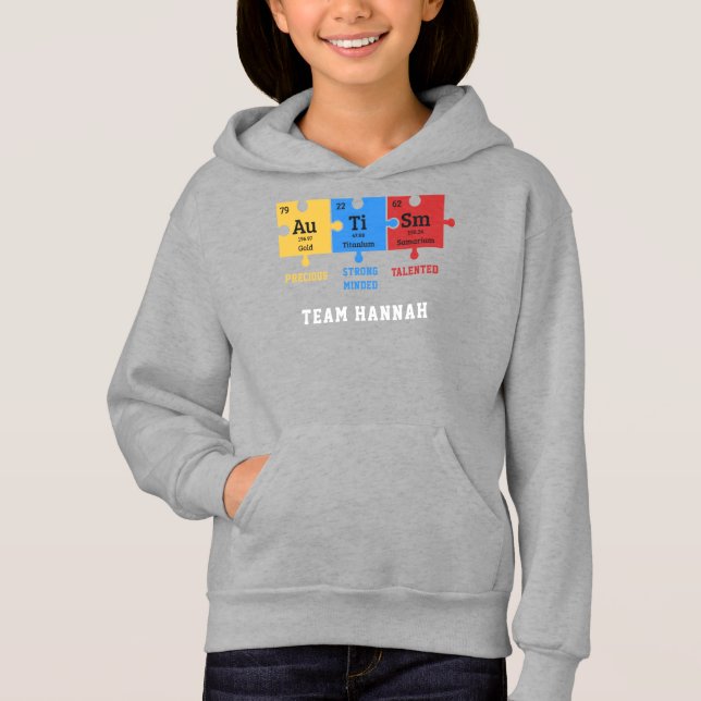 Matchning av Autism Puzzle Science Geek Personlig  T Shirt (Framsida)