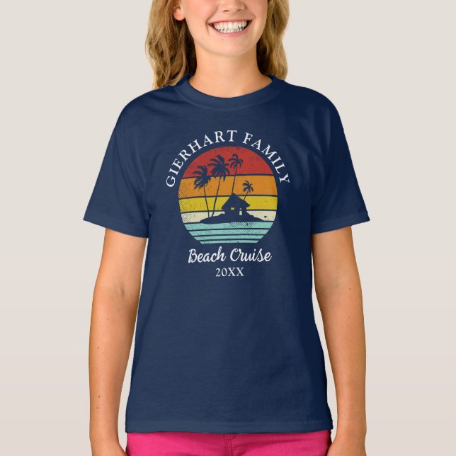 Matchning av Beach Cruise Family Reunion-dotter T Shirt (Framsida)