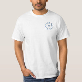 Matchning av Blue Monogram Manar Tennis Whites T Shirt