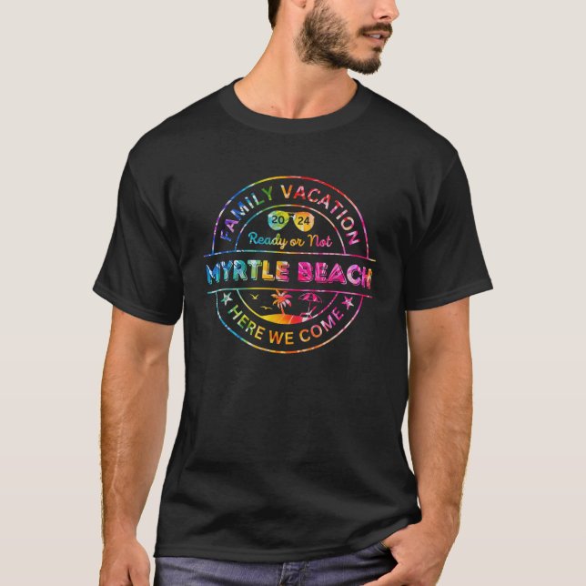 Matchning av byte i Myrtle Beach 2024 Tie Dye Fami T Shirt (Framsida)