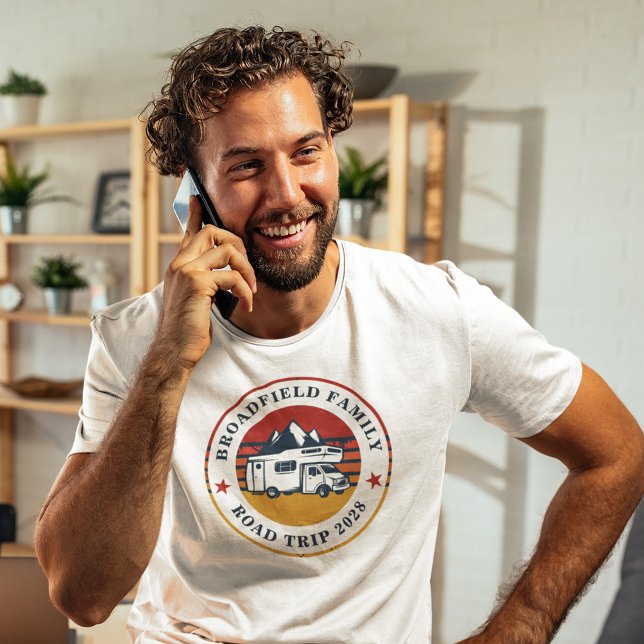 Matchning av Camping Family Vacation RV Road Resa T Shirt (RV Camper Family Road Trip Mens Matching T-Shirt)