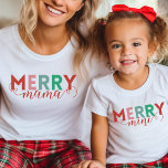 Matchning av Cute Modern Colorful Merry Mini-famil T Shirt<br><div class="desc">Modern färgstark "merry"-typografi med anpassade för att skapa dina egna matchande julbesättningsfamiljsutrustningar.</div>