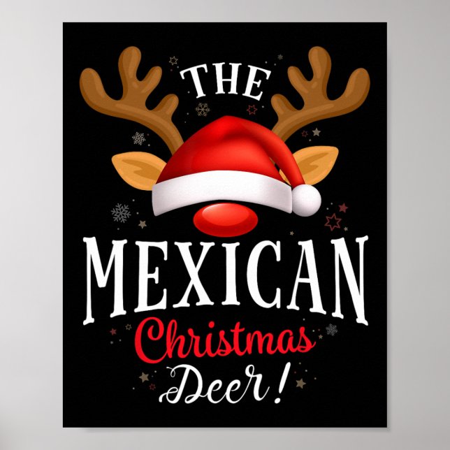 Matchning av den mexikanska julfamiljen Hjort Pjs  Poster (Framsidan)