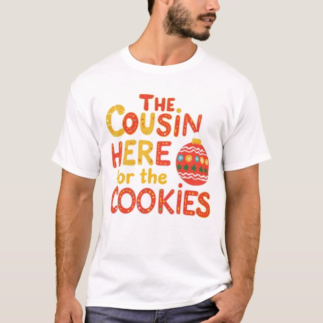 Matchning av den populära julkussin-familjen Cooki T Shirt (Framsida)