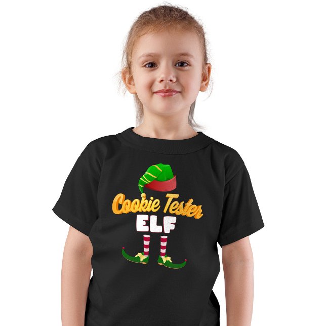 Matchning av Elf-familjen för 3D Cookie Tester T Shirt (Skapare uppladdad)