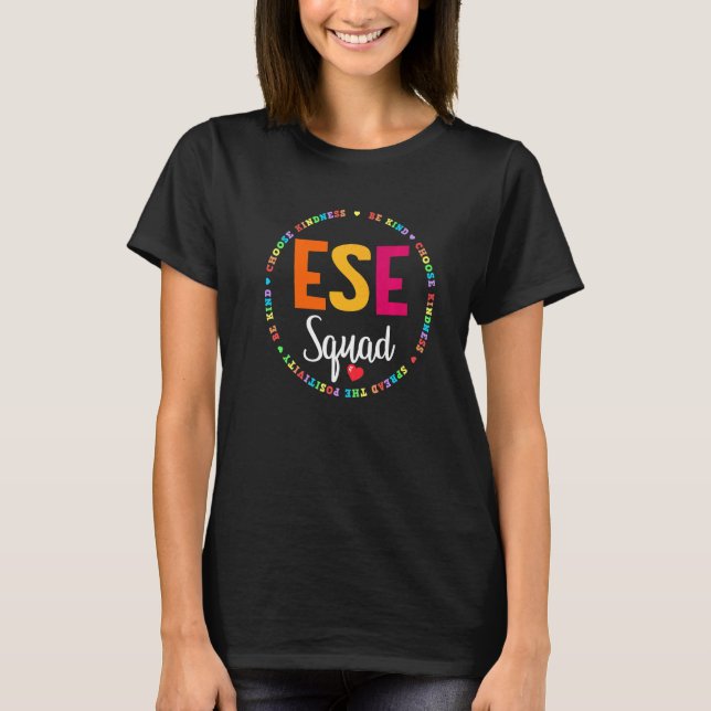 Matchning av ESE Squad First Day Teacher Stu T Shirt (Framsida)