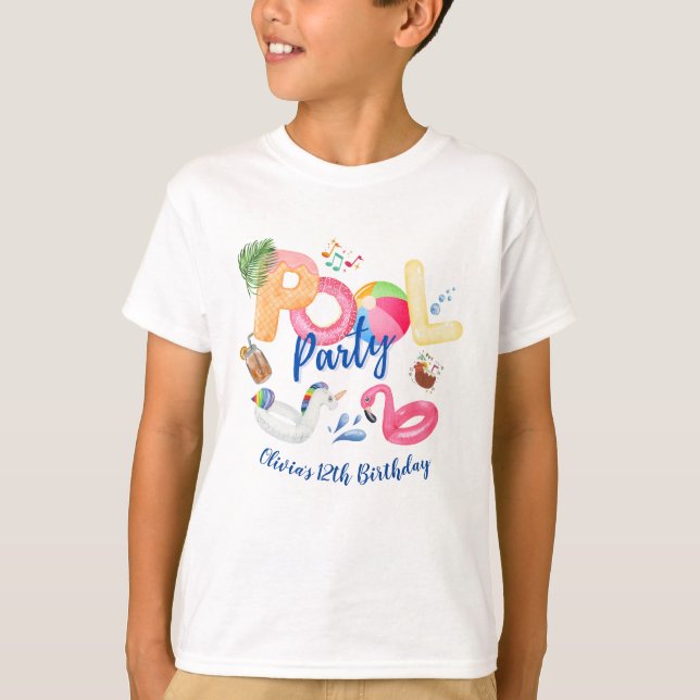 Matchning av familjen Bassäng Party T Shirt (Framsida)