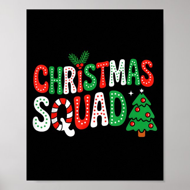 Matchning av familjen Groovy jul Squad Julafton Tr Poster (Framsidan)