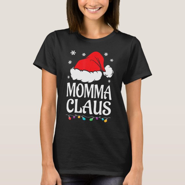 Matchning av familjen Momma Claus Shirt jul Pajama T Shirt (Framsida)