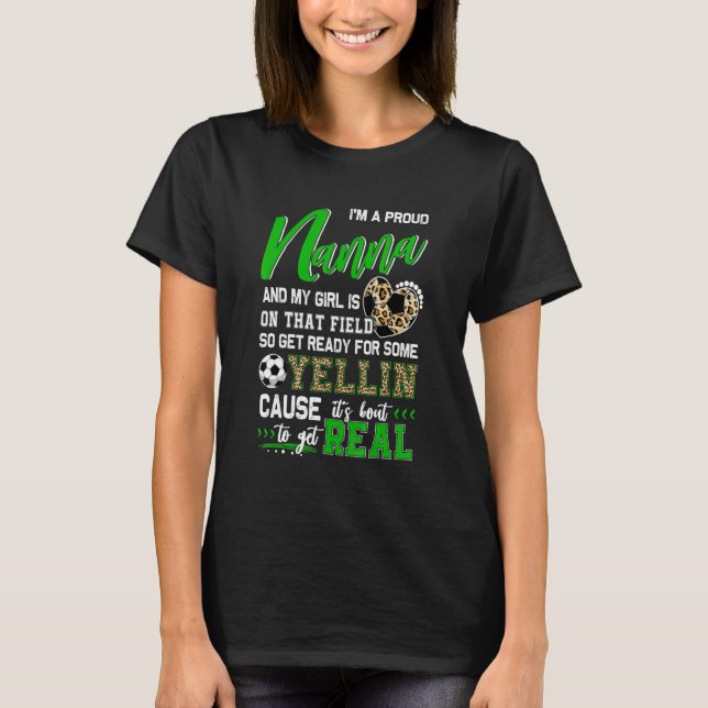 Matchning av familjen Proud Soccer Nanna Soccer T Shirt (Framsida)