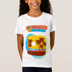 Matchning av familjen Tropical Vacation Matching S T Shirt