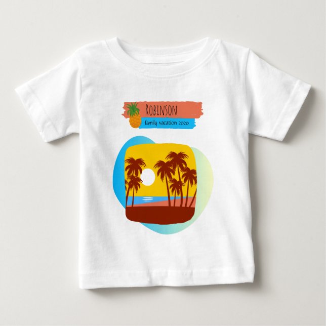 Matchning av familjen Tropical Vacation Matching S T Shirt (Framsida)