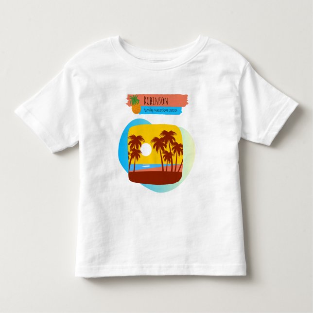 Matchning av familjen Tropical Vacation Matching S T Shirt (Framsida)