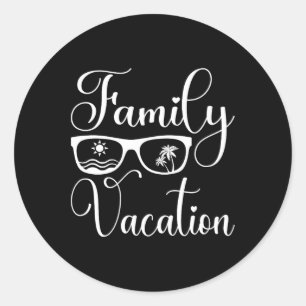 Matchning av familjevacering, sommar Resa Runt Klistermärke