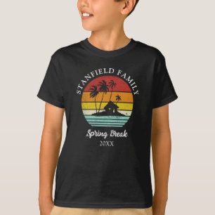 Matchning av Family Påsklov Beach Hut Handflatan T Shirt