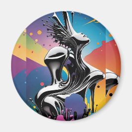Matchning av freak - Ken Gage Surreal Art Magnet