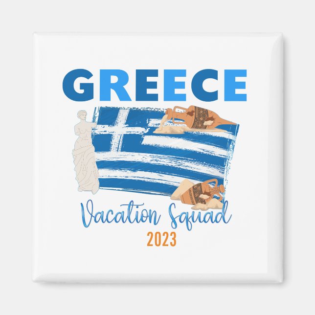 Matchning av grekiska Vacation Europe Travel Group Magnet (Framsidan)