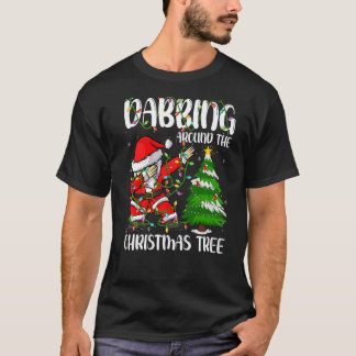 Matchning av Julafton Santa Dabbing runt jul T Shirt