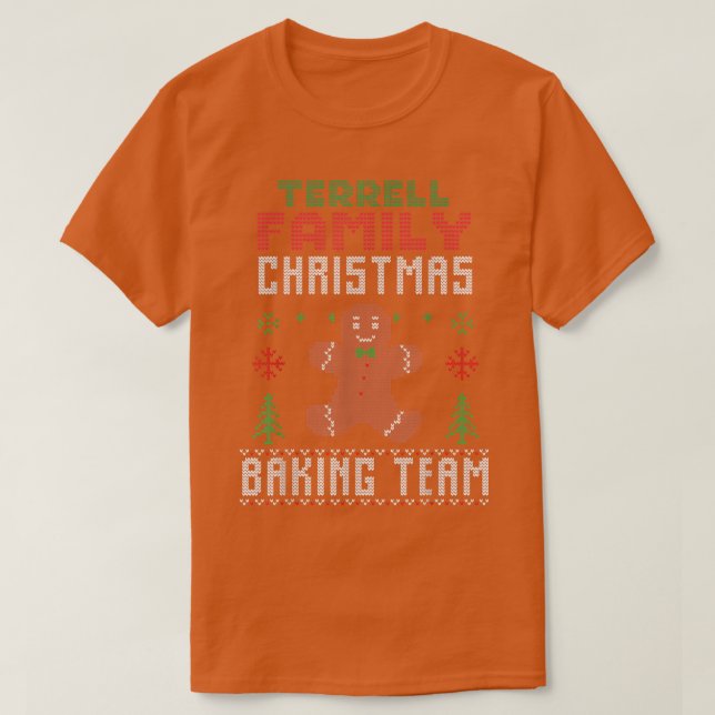Matchning av julbloggteamet i Terrell Family T Shirt (Design framsida)