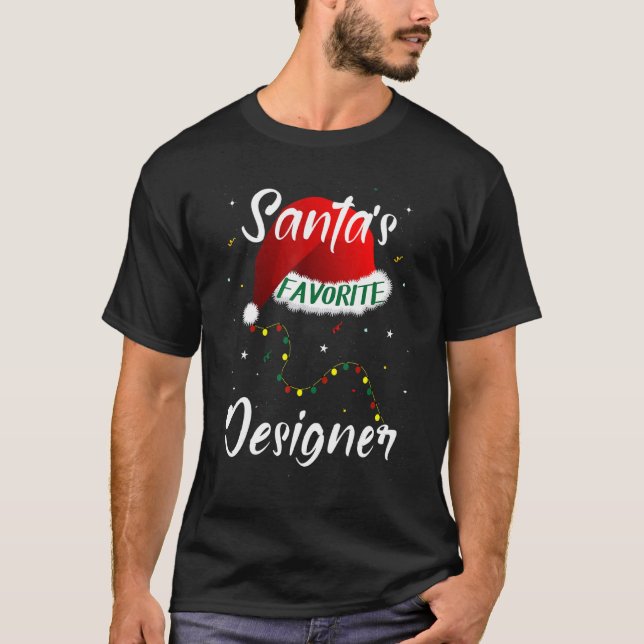Matchning av Julgran i Santa's Favorite Designer T Shirt (Framsida)