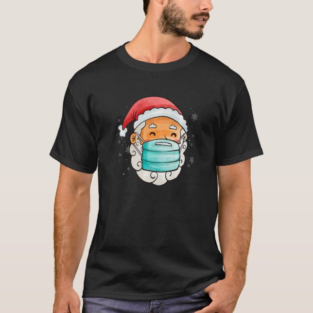 Matchning av julstämning i Santa Ansikte 2022 Xma T Shirt (Framsida)