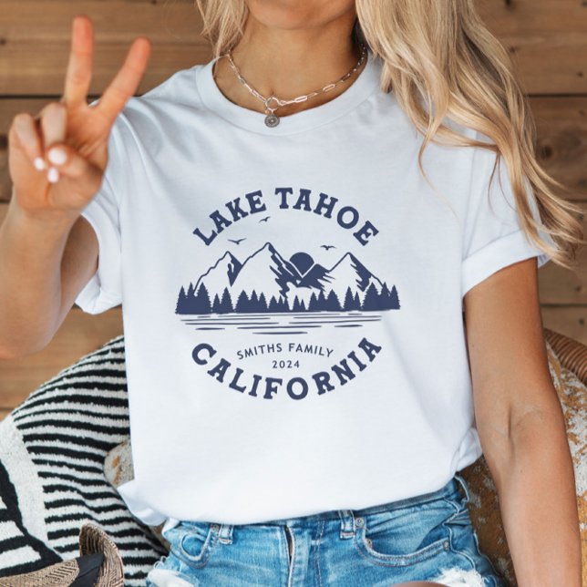 Matchning av kampanjgrupp för Sjö i anpassningsbar T Shirt (Custom Family Lake Camping Vacation Group Matching T-Shirt)