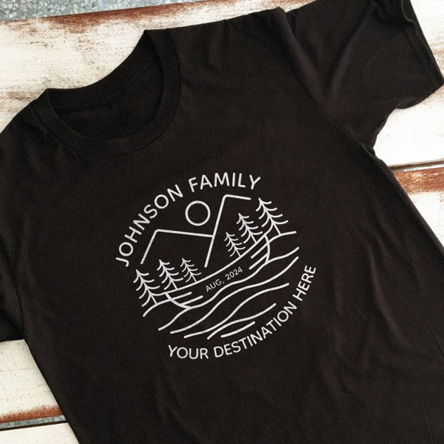 Matchning av kampanjgrupp för Sjö i anpassningsbar T Shirt (Custom Family Lake Camping Vacation Group Matching T-Shirt)