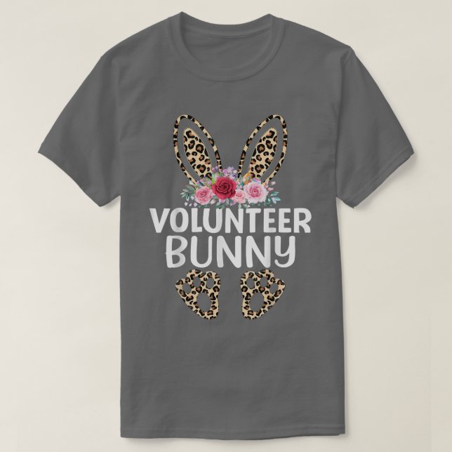 Matchning av leopard Skriv ut Bunny Volunteer East T Shirt (Design framsida)