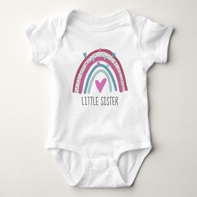 Matchning av Little Sister Rainbow T Shirt (Framsida)