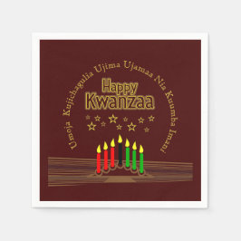 Matchning av Lycklig Kwanzaa sju principer Pappersservett