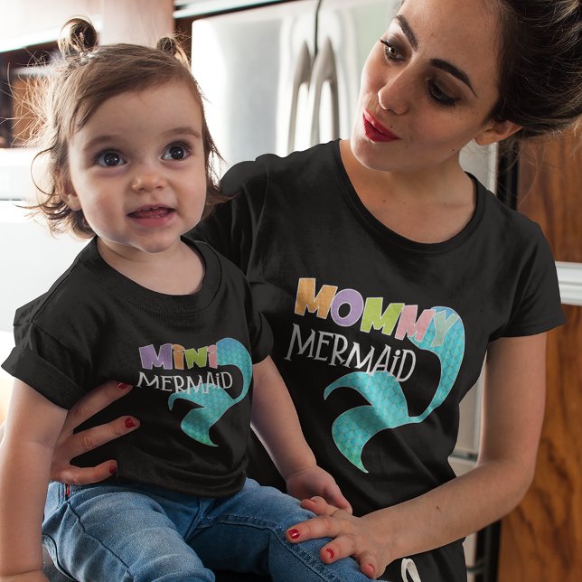Matchning av mamma & Mini-Sjöjungfru för överordna T Shirt (Skapare uppladdad)