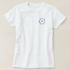 Matchning av matchande Blue Monogram Womens Tennis T Shirt