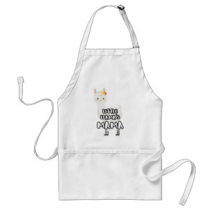 Matchning av Mor-dotter Llamas-Mamma Förkläde
