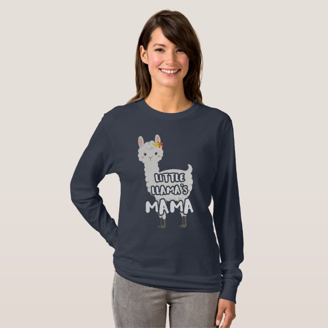 Matchning av Mor-dotter Llamas-Mamma T Shirt (Hel framsida)