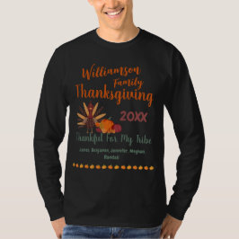 Matchning av Namn år för Thanksgiving av familjen T Shirt
